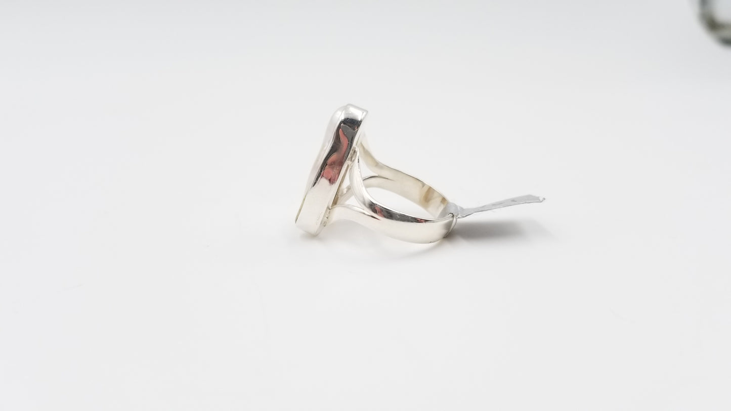 FRESHWATER BAROQUE BIWA PEARL STERLING SILVER RING