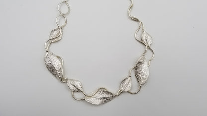 STERLING SILVER TWISTED DESIGNS DOUBLE NECKLACE