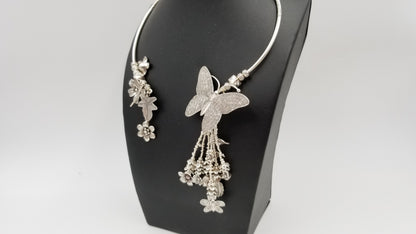 STERLING SILVER BUTTERFLY DESIGNS NECK WIRE