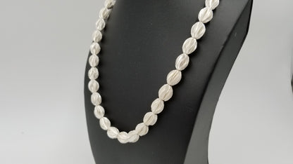 STERLING SILVER MATT FINISHED SPECIAL DESIGNS BEADS UNSTRUNG STRAND