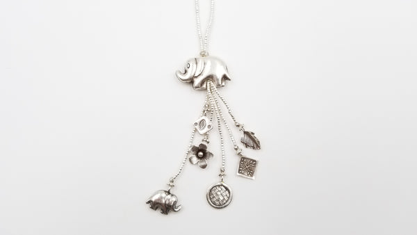 STERLING SILVER SPECIAL DESIGNS CHARMS NECKLACE