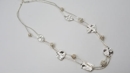 STERLING SILVER SPECIAL DESIGNS DOUBLE ROLL NECKLACE