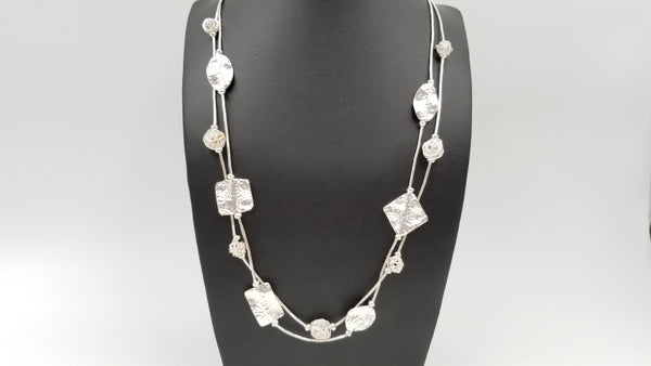 STERLING SILVER SPECIAL DESIGNS DOUBLE ROLL NECKLACE