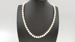 FRESHWATER CULTURE PEARLS 6.5-7 MM 14 KT WHITE GOLD CLASP 18 " CLASSIC STRAND NECKLACE