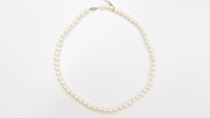 FRESHWATER CULTURE PEARLS 6.5-7 MM 14 KT WHITE GOLD CLASP 18 " CLASSIC STRAND NECKLACE
