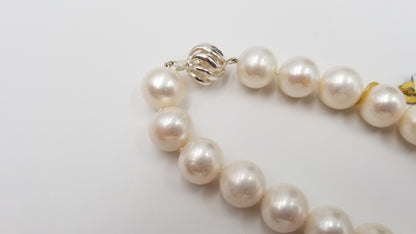 FRESHWATER CULTURE PEARL 12-14 MM CLASSIC STERLING SILVER CLASP NECKLACE