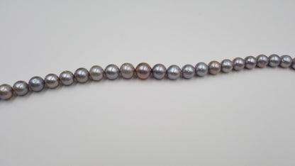 GREY COLORED FRESHWATER WATER CULTURE PEARL 12-15 MM ROUND STRAND 16.25 "