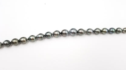 TAHITIAN BAROQUE BLACK PEARL NATURAL COLOR 10-14 MM STRAND 16"