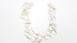 FRESHWATER KESHI PEARL WHITE COLOR 14-19 MM STRAND