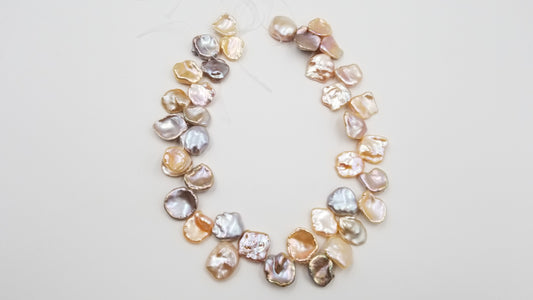 FRESHWATER KESHI PEARL MULTI COLOR 14-19 MM STRAND 16"