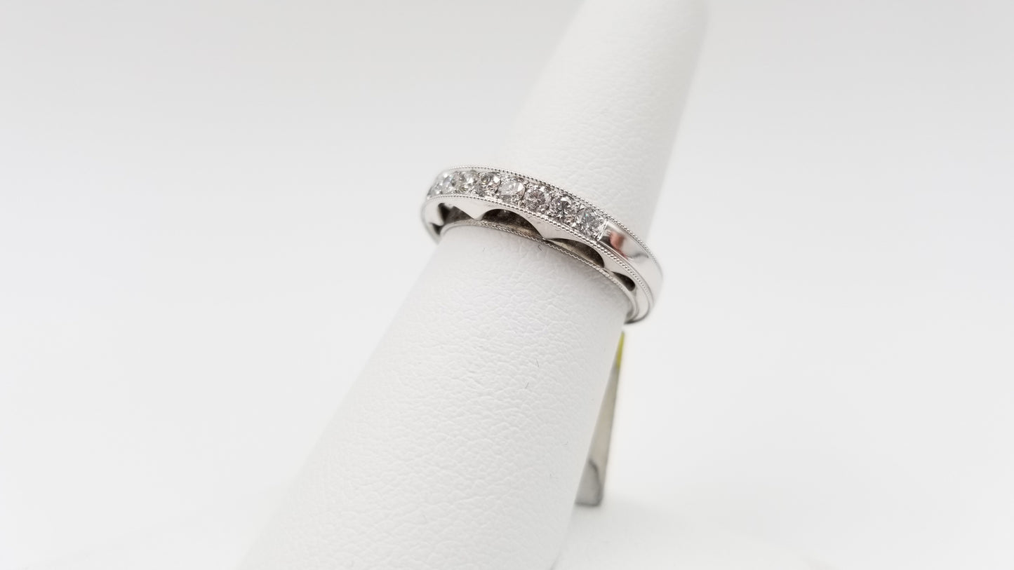 DIAMONDS 0.40 CT 18 KT WHITE GOLD FANCY DESIGNS BAND