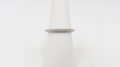 DIAMONDS 0.97 CT 14 KT WHITE GOLD PAVE SET ETERNITY BAND
