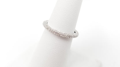 DIAMONDS 0.97 CT 14 KT WHITE GOLD PAVE SET ETERNITY BAND