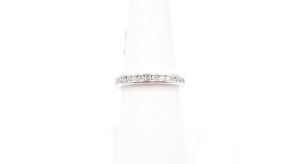 DIAMONDS 18 KT WHITE GOLD CHANNEL SET ETERNITY BAND