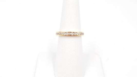 DIAMONDS 18 KT YELLOW GOLD CHANNEL SET ETERNITY BAND
