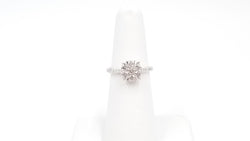 DIAMONDS CLUSTER  18 KT WHITE GOLD RING