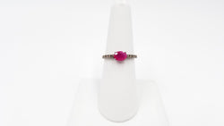 RUBY WITH BROWN DIAMONDS 18 KT WHITE GOLD IN BLACK RHODIUM FINISHED RING