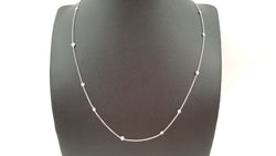 DIAMONDS STATION 18 KT WHITE GOLD 18 " NECKLACE