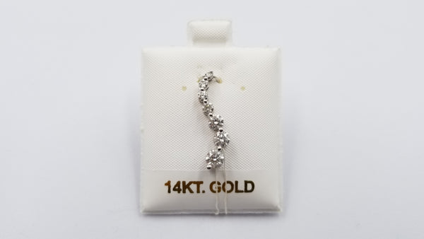 DIAMONDS GRADUATED 14 KT WHITE GOLD PENDANT