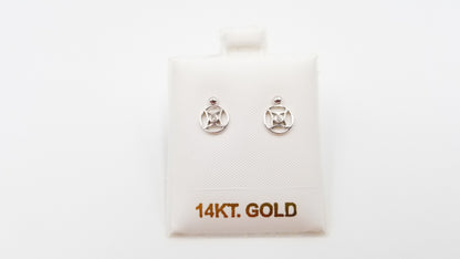 DIAMONDS 14 KT WHITE GOLD PUSH BACK EARRINGS