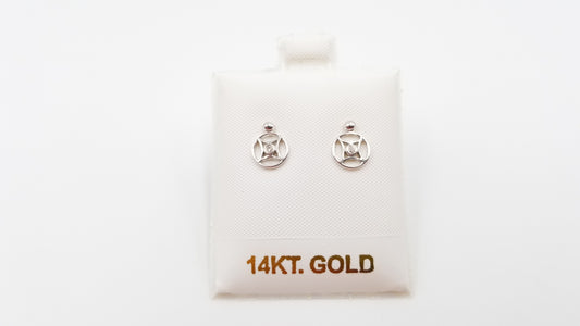 DIAMONDS 14 KT WHITE GOLD PUSH BACK EARRINGS
