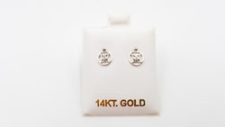 DIAMONDS 14 KT WHITE GOLD PUSH BACK EARRINGS