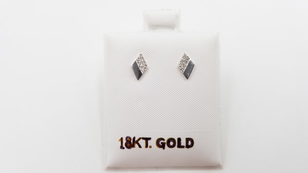 DIAMONDS 18 KT WHITE GOLD PUSH BACK EARRINGS