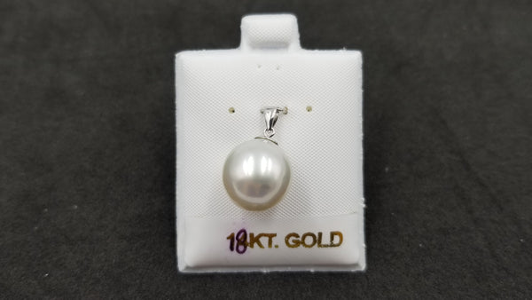 SOUTHSEA PEARL 12-13 MM 18 KT WHITE GOLD PENDANT