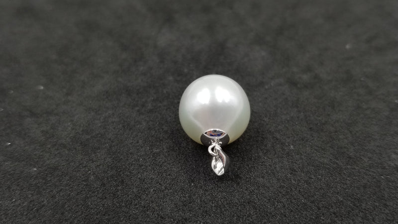 SOUTHSEA PEARL 12-13 MM 18 KT WHITE GOLD PENDANT