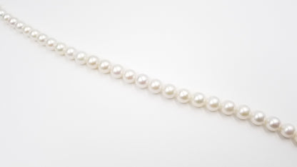 FRESH WATER CULTURE PEARL 9.5-12 MM ROUND AA  GRADUATED SIZE PEARL 16 " STRAND
