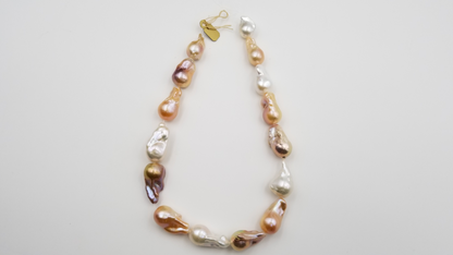 FRESHWATER BAROQUE RARE MULTI COLOR  PEARLS 16 " STRANDS
